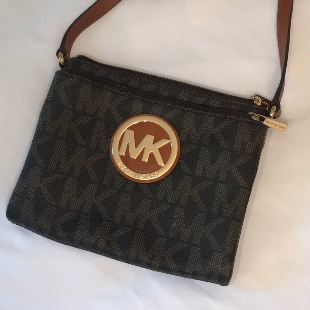 Michael Kors Monogram MK Signature Print Crossbody